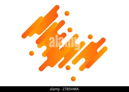 Modern geometric background with various rounded shapes. Abstract shapes with dynamic composition Stock Vector