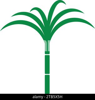 Sugar cane icon Vector Illustration design Logo template Stock Vector