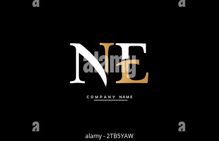 NE, EN Abstract Letters Logo Monogram Stock Vector