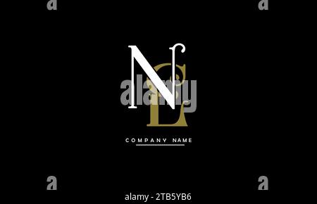 NE, EN Abstract Letters Logo Monogram Stock Vector