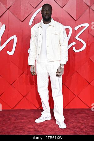 London, UK. December 4th, 2023. Stormzy arriving at the Fashion Awards 2023, Royal Albert Hall, London. Credit: Doug Peters/EMPICS/Alamy Live News Stock Photo