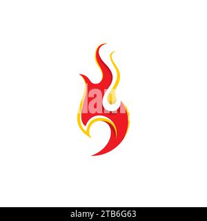 Fire logo Simple Design. Torch logo Stock Vector