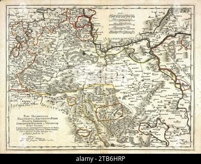 Walther, Johann Georg - Pars occidentalis Palatinatvs et electoratvs Rheni (...) (1680-1700). Stock Photo