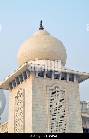 Partial view of Jai Gurudev Mandir, Mathura, Uttar Pradesh, India Stock Photo