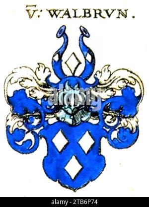Wappen derer von Wallbrunn. Stock Photo