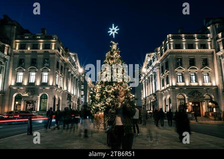 Christmas treen on Regent's Street, London Stock Photo