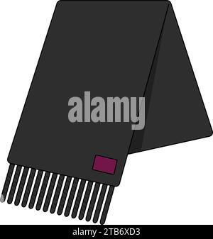Scarf (muffler) vector template illustration Stock Vector