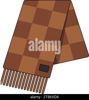 Scarf (muffler) vector template illustration Stock Vector
