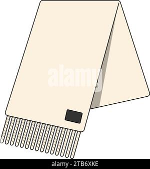 Scarf (muffler) vector template illustration Stock Vector