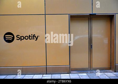 Stockholm, Sweden. 04th Dec, 2023. Spotify head office in central Stockholm, Sweden, on December 4, 2023.Photo: Janerik Henriksson/TT/code 10010 Credit: TT News Agency/Alamy Live News Stock Photo