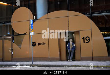 Stockholm, Sweden. 04th Dec, 2023. Spotify head office in central Stockholm, Sweden, on December 4, 2023.Photo: Janerik Henriksson/TT/code 10010 Credit: TT News Agency/Alamy Live News Stock Photo