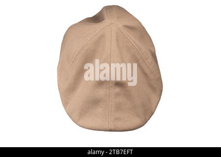 Light brown ascot cap isolated on a white background. Stock Photo