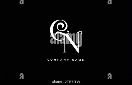 NG, GN Abstract Letters Logo Monogram Stock Vector