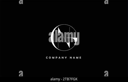 NG, GN Abstract Letters Logo Monogram Stock Vector