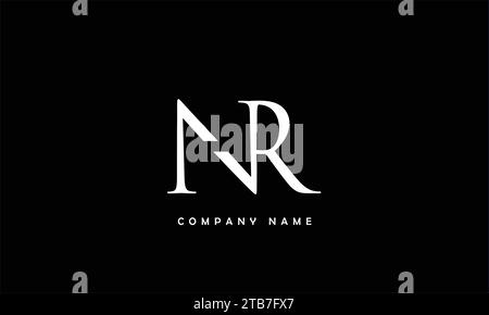 NR, RN Abstract Letters Logo Monogram Stock Vector