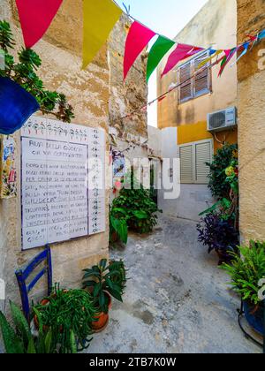 Typical Islamic urban layout of the so-called Kasbah in the old town of Mazara del Vallo - Sicily, Italy Stock Photo