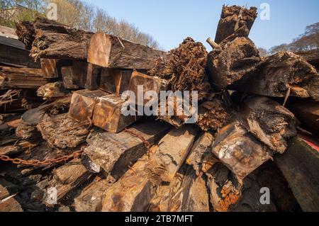 old distressed weathered timber studies Stock Photo