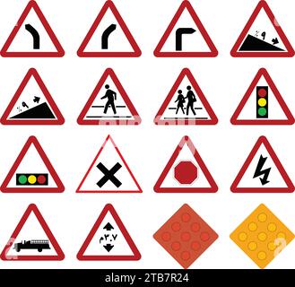 Regulatory, In road signs in Saudi Arabia, Distances are displayed in metric units and in Eastern Arabic numerals. Stock Vector