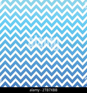 Cute chevron pattern vector background. Blue Ombre style zigzag pattern wallpaper. Stock Vector