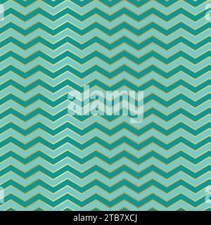 Cute chevron pattern vector background. Blue with golden zigzag style pattern wallpaper. Stock Vector
