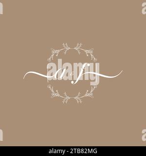 AF handwriting logo of initial signature, wedding and fashion concept design Stock Vector