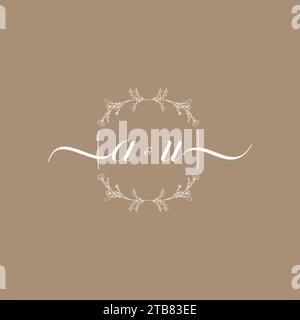 AU handwriting logo of initial signature, wedding and fashion concept design Stock Vector