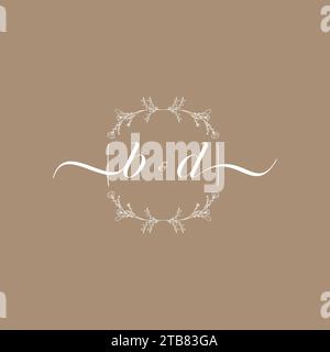 BD handwriting logo of initial signature, wedding and fashion concept design Stock Vector