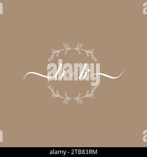 BK handwriting logo of initial signature, wedding and fashion concept design Stock Vector