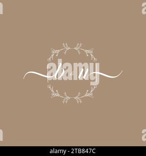 BU handwriting logo of initial signature, wedding and fashion concept design Stock Vector