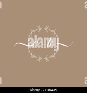 CK handwriting logo of initial signature, wedding and fashion concept design Stock Vector
