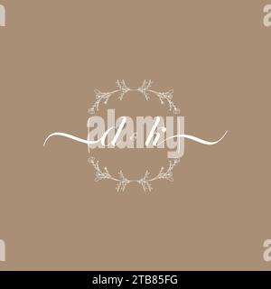 DK handwriting logo of initial signature, wedding and fashion concept design Stock Vector