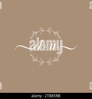 DN handwriting logo of initial signature, wedding and fashion concept design Stock Vector