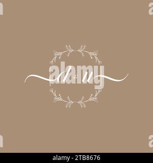 DU handwriting logo of initial signature, wedding and fashion concept design Stock Vector