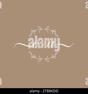 EA handwriting logo of initial signature, wedding and fashion concept design Stock Vector