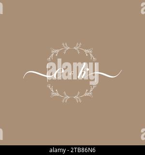 EK handwriting logo of initial signature, wedding and fashion concept design Stock Vector