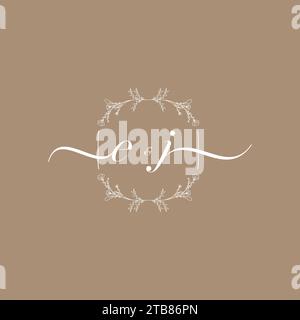 EJ handwriting logo of initial signature, wedding and fashion concept design Stock Vector