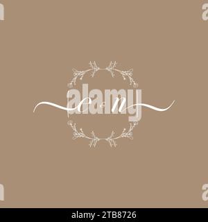 EN handwriting logo of initial signature, wedding and fashion concept design Stock Vector