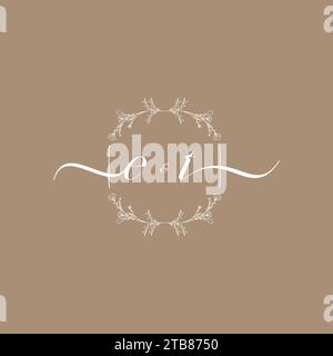 ET handwriting logo of initial signature, wedding and fashion concept design Stock Vector