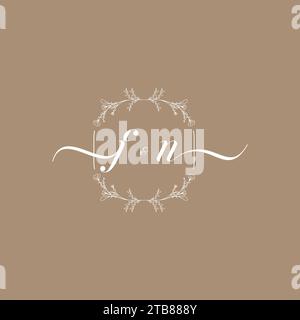 FN handwriting logo of initial signature, wedding and fashion concept design Stock Vector