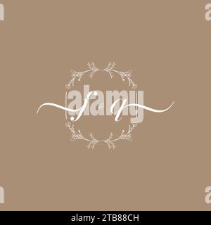 FQ handwriting logo of initial signature, wedding and fashion concept design Stock Vector