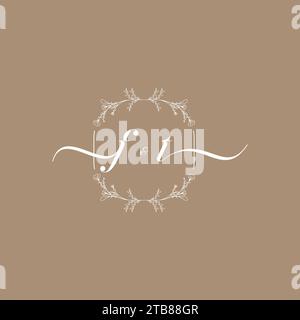 FT handwriting logo of initial signature, wedding and fashion concept design Stock Vector