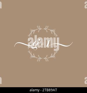 GT handwriting logo of initial signature, wedding and fashion concept design Stock Vector