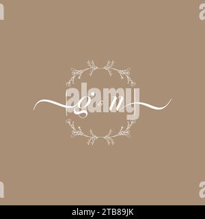 GN handwriting logo of initial signature, wedding and fashion concept design Stock Vector