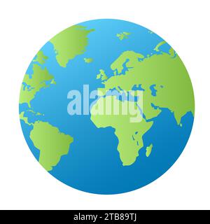 earth globe isolated on white Stock Vector