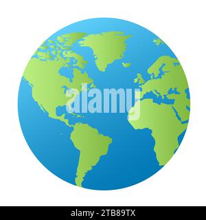 earth globe isolated on white Stock Vector