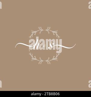 HS handwriting logo of initial signature, wedding and fashion concept design Stock Vector