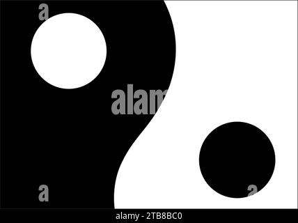 yin yang symbol on white background Stock Vector
