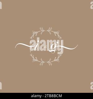 IG handwriting logo of initial signature, wedding and fashion concept design Stock Vector