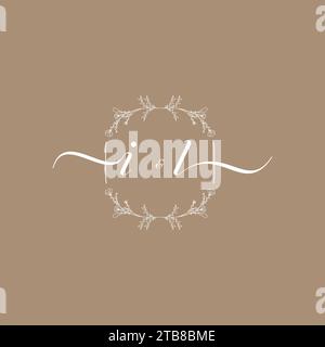 IL handwriting logo of initial signature, wedding and fashion concept design Stock Vector