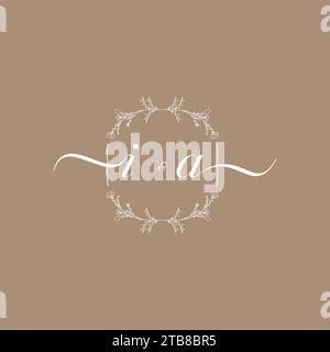 IA handwriting logo of initial signature, wedding and fashion concept design Stock Vector